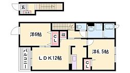 ラッフィナートフィオーレ 2LDKの間取図画像