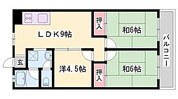 グランディアシャトー朝霧 3LDKの間取図画像