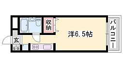 ジュネス北在家1 ワンルームの間取図画像