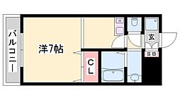 Cornicheポコアポコ明石鍛治屋町三番館 1Kの間取図画像