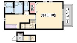 シティパル 1Kの間取図画像