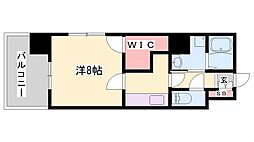 ESレジデンス 1Kの間取図画像