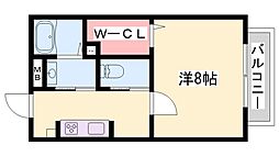 ヴィラージュ大開B 2階/-