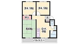 マンションリバーサイド 3DKの間取図画像