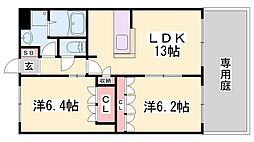 アニヴェルセル2 2LDKの間取図画像