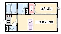 ケイレジデンス駅前通 1LDKの間取図画像
