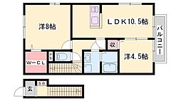 ローズコート野添B 2階/-