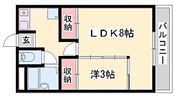 ラ・フェスタ加東 1LDKの間取図画像