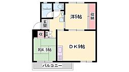 末廣団地 4階/-