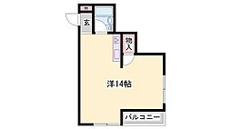 R2フラット久保 ワンルームの間取図画像
