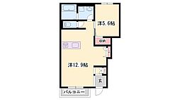 FLEUR de LIEN I 1LDKの間取図画像