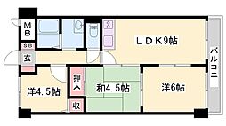 ベネフィス北在家 3LDKの間取図画像