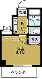 ロータリー三先 4階1Kの間取り