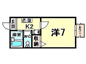 サマックスボヌール  ｜ 兵庫県尼崎市南塚口町２丁目（賃貸アパート1K・2階・21.73㎡） その2