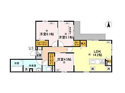 クラシスト南塚口 1階3LDKの間取り