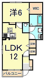 MUKO7-SKT2 1階1LDKの間取り
