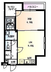 フジパレス塚口3番館 2階1LDKの間取り