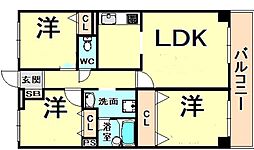 カナイセンチュリーハウス 3LDKの間取図画像
