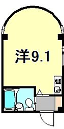 サンパレス21塚口 ワンルームの間取図画像