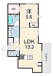 (仮称)尼崎市塚口町1丁目ヘーベルメゾン 1LDKの間取図画像