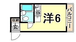 RIZE・ONE阪急園田 ワンルームの間取図画像