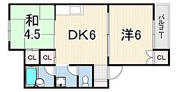 ストークハイツ 2DKの間取図画像