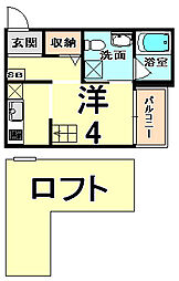 クラスティーネヴィラ尼崎 ワンルームの間取図画像