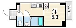 フォーリアライズ昭和南通1 1Kの間取図画像