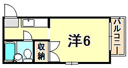 ダイドーメゾン塚口2 ワンルームの間取図画像