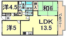 セレーノ園田 3LDKの間取図画像