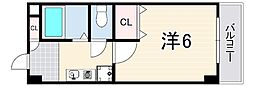 リーガルコート 1Kの間取図画像