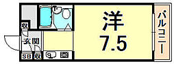 グレイス立花 ワンルームの間取図画像
