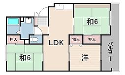 サニーハイツ高台A棟 3LDKの間取図画像