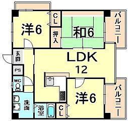 アトレ武庫 3LDKの間取図画像