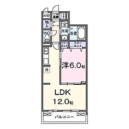 ルミナス アヴェニュー 1LDKの間取図画像