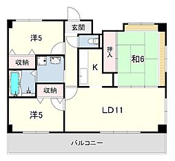 ボンシックコロニー2 3LDKの間取図画像