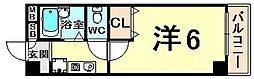 ハッピー塚口 1Kの間取図画像