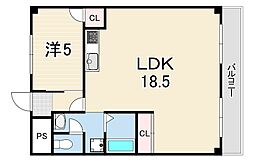 コーポ・出口 1LDKの間取図画像