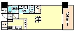 アーバネックス尼崎東難波 ワンルームの間取図画像