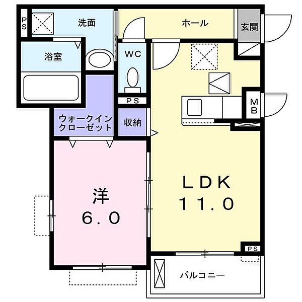 フォーチュンパークII ｜兵庫県尼崎市今福２丁目(賃貸アパート1LDK・1階・43.59㎡)の写真 その2