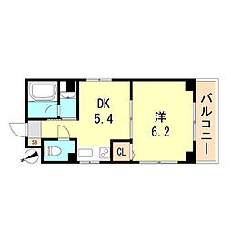 秀和ビル 4階1DKの間取り