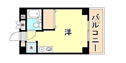 プラーフ上沢 5階ワンルームの間取り