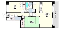 藤和シティホームズ六甲篠原 2LDKの間取図画像