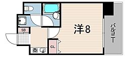 ラナップスクエア三宮プライム 1Kの間取図画像