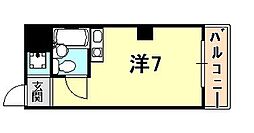 ラ・レジダンスド・エリール ワンルームの間取図画像