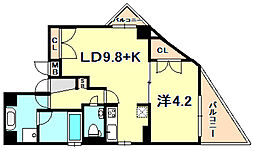 STELLALUCE北野坂 1LDKの間取図画像