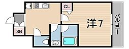 CITYSPIRE神戸元町1 1Kの間取図画像