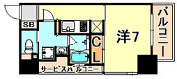 アーバネックスみなと元町 1Kの間取図画像