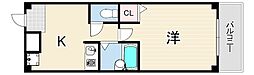 ヴィバーチェ六甲 1Kの間取図画像