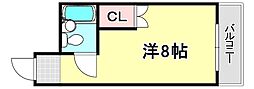 コートアベニュー ワンルームの間取図画像